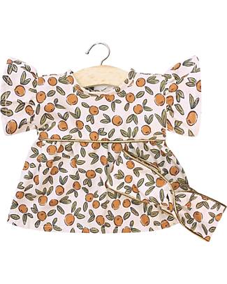 Minikane Vestito Daisy e Fascia Capelli - Fleurs d'Oranger - Cotone Oeko-Tex - per Bambola Minikane 34cm Accessori Bambole