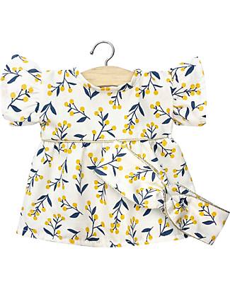 Minikane Vestito Daisy e Fascia Capelli - Mimosa - Cotone Oeko-Tex - per Bambola Minikane 34cm Accessori Bambole