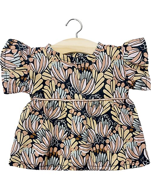 Minikane Vestito Daisy Stampa Floreale - Cotone Oeko-Tex - per Bambola Minikane 34 e 37cm Accessori Bambole