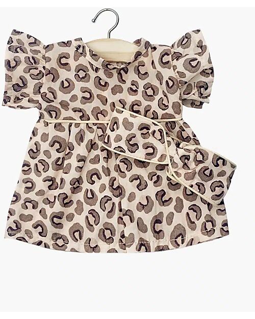 Minikane Vestito e Fascia per Capelli Daisy - Leopardato- Per Bambola Minikane Gordis 34 e 37cm Accessori Bambole