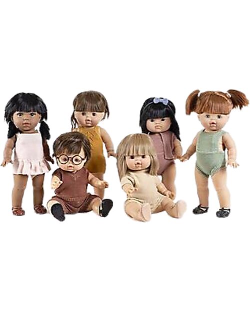 Minikane Vestito Gisèle in Maglia - Mostarda - Cotone Oeko-Tex - per Bambola Minikane 34cm Accessori Bambole