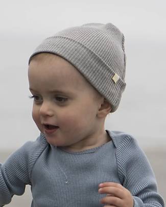 Minimalisma Berretto Bambi - Grigio - Cotone e Seta Senza Cuciture Cappelli Invernali