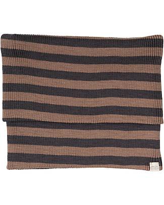 Minimalisma Scaldacollo Argir - Strisce Nocciola - 100% Lana Merino Sciarpe