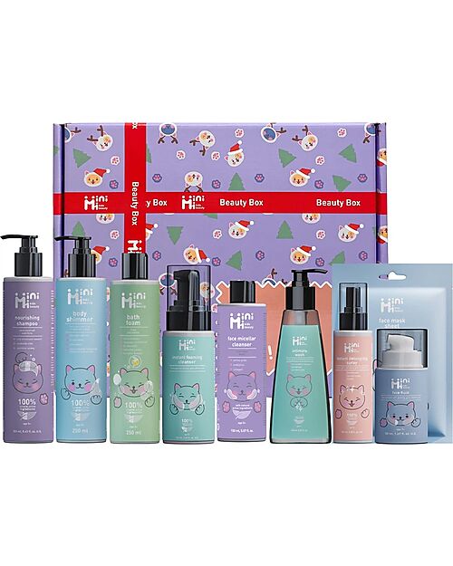 MiniMi Beauty Box MiniMi - 9 Prodotti Completi - Set Regalo Bagno Doccia Shampoo