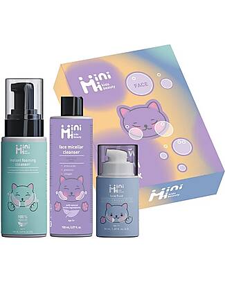 MiniMi Mini Box Viso - 3 Prodotti Essenziali - Set Regalo - 7+ Anni Creme Viso