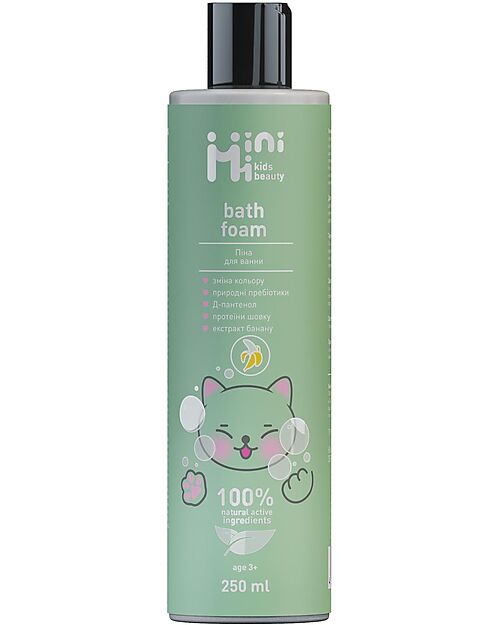 MiniMi Schiuma Bagno Banana MiniMi - Cambia Colore Magica - 250 ml Bagno Doccia Shampoo