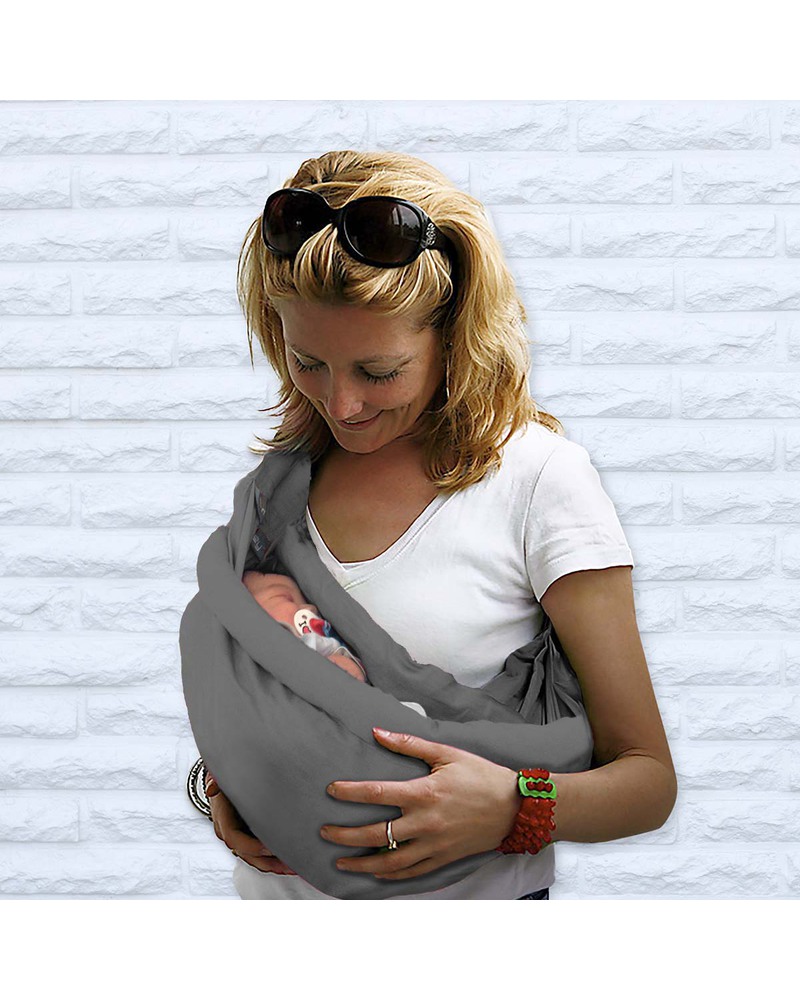 Minimonkey Fascia Porta Bebe 4 In 1 Grigio 100 Cotone Unisex Bambini