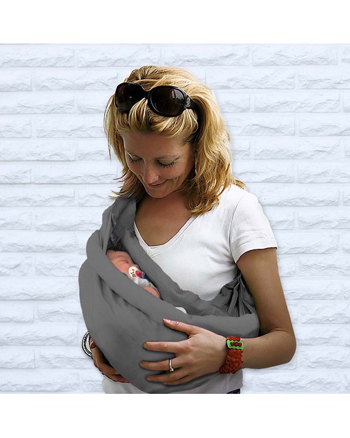 Minimonkey Fascia Porta Bébé 4 in 1 - Grigio - 100% Cotone Fasce Portabebé