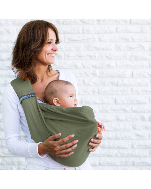 Minimonkey Fascia Porta Bébé 4 in 1 - Verde Militare - 100% Cotone Fasce Portabebé