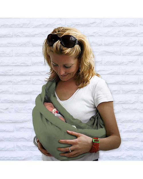 Minimonkey Fascia Porta Bébé 4 in 1 - Verde Militare - 100% Cotone Fasce Portabebé