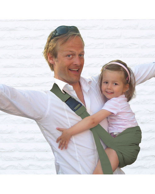 Minimonkey Fascia Porta Bébé 4 in 1 - Verde Militare - 100% Cotone Fasce Portabebé