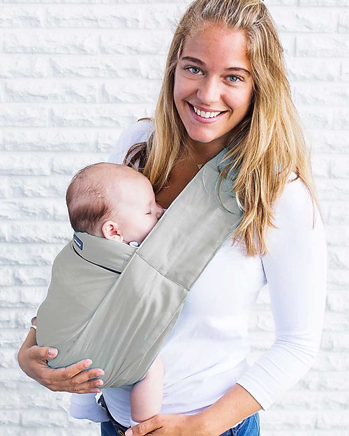 Minimonkey Fascia Porta Bébé Bio Ergonomica 7 in 1 - Unlimited - 100% Cotone Bio - Grigio Fasce Portabebé