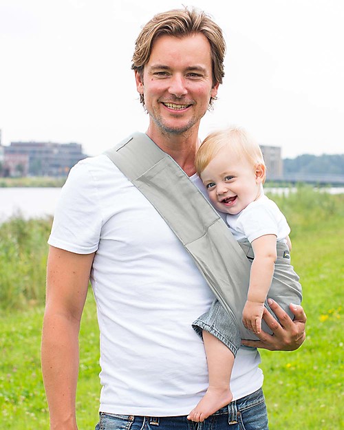 Minimonkey Fascia Porta Bébé Bio Ergonomica 7 in 1 - Unlimited - 100% Cotone Bio - Grigio Fasce Portabebé