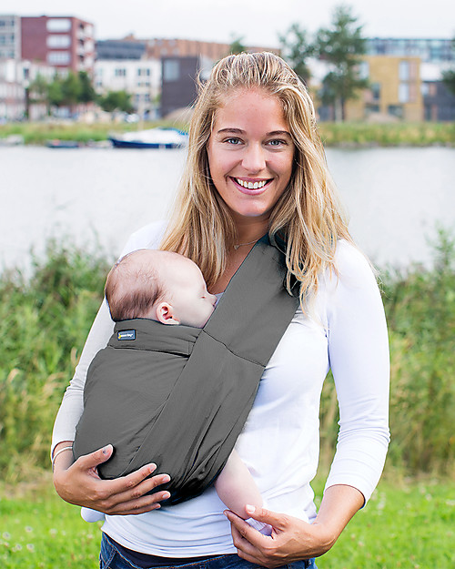 Minimonkey Fascia Porta Bébé Ergonomica 7 in 1 - Unlimited - 100% Cotone - Grigio Scuro Fasce Portabebé
