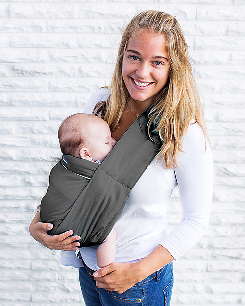 Minimonkey Fascia Porta Bébé Ergonomica 7 in 1 - Unlimited - 100% Cotone - Grigio Scuro Fasce Portabebé
