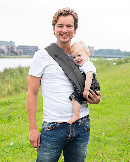 Minimonkey Fascia Porta Bébé Ergonomica 7 in 1 - Unlimited - 100% Cotone - Grigio Scuro Fasce Portabebé