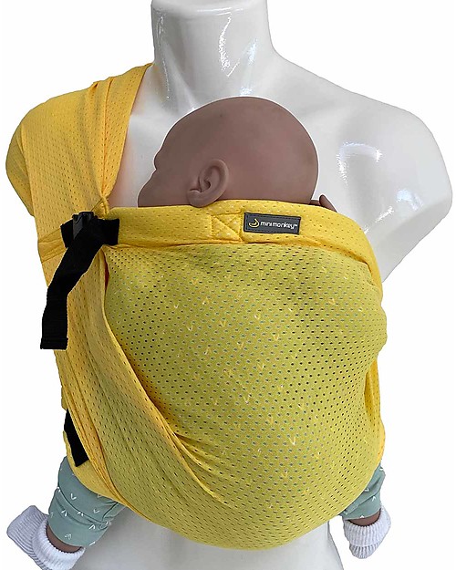 Minimonkey Fascia Portabebè Giallo da Viaggio Mini Sling - Leggerissima! Fasce Portabebé