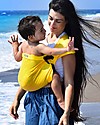Minimonkey Fascia Portabebè Giallo da Viaggio Mini Sling - Leggerissima! Fasce Portabebé