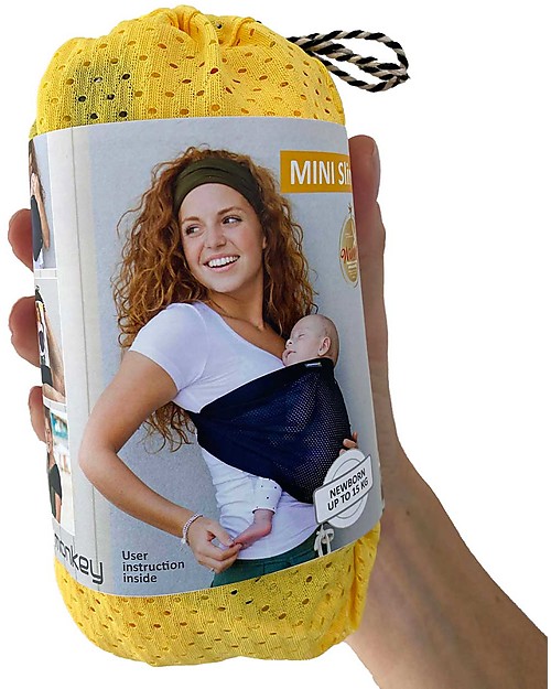 Minimonkey Fascia Portabebè Giallo da Viaggio Mini Sling - Leggerissima! Fasce Portabebé