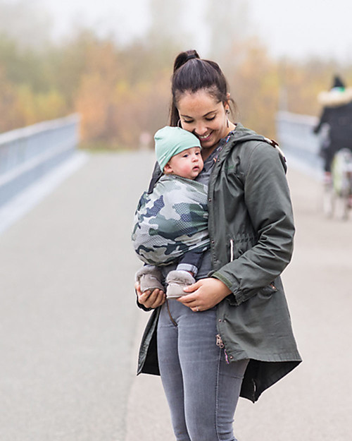 Minimonkey Fascia Portabebè Mimetica da Viaggio Mini Sling - Leggerissima! Fasce Portabebé