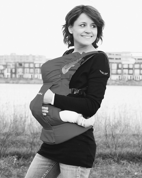 Minimonkey Marsupio Ergonomico 100% Cotone - Grigio - 4 in 1 (dalla nascita, ancora più leggero e traspirante, e no mal di schiena!) Marsupi