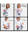 Minimonkey Marsupio Ergonomico Dynamic - Grigio/Rosa - 4 in 1 (dalla nascita, leggerissimo e no mal di schiena!) Marsupi