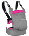 Minimonkey Marsupio Ergonomico Dynamic - Grigio/Rosa - 4 in 1 (dalla nascita, leggerissimo e no mal di schiena!) Marsupi