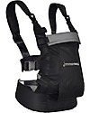 Minimonkey Marsupio Ergonomico Dynamic - Nero/Grigio - 4 in 1 (dalla nascita, leggerissimo e no mal di schiena!) Marsupi