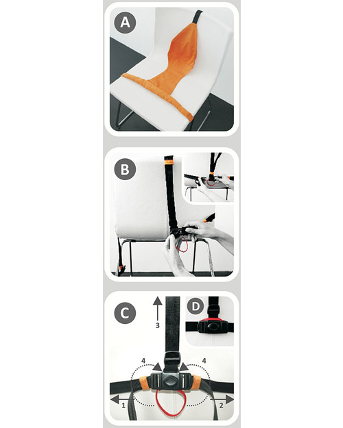 Minimonkey Minichair - Viola - Seggiolino Universale da Tavolo- Sta anche in borsa! Seggiolini da Viaggio