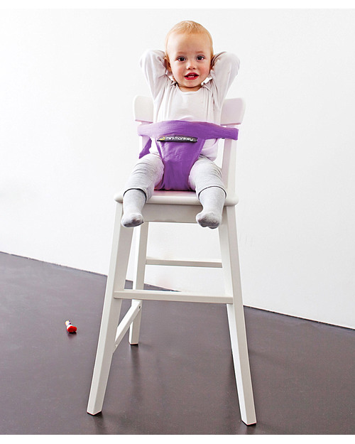 Minimonkey Minichair - Viola - Seggiolino Universale da Tavolo- Sta anche in borsa! Seggiolini da Viaggio