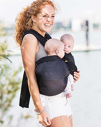 Minimonkey Nuovo Marsupio Portabebè per Gemelli Twin, Grigio - Ergonomico e facilissimo da indossare Marsupi_