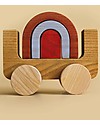 MinMin Copenhagen Macchinina Arcobaleno - Gioco Educativo Montessori - 100% Legno Macchine e Trenini  in Legno