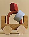 MinMin Copenhagen Macchinina Arcobaleno - Gioco Educativo Montessori - 100% Legno Macchine e Trenini  in Legno