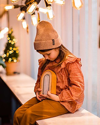 MinMin Copenhagen Mini Tunnel Arcobaleno Legno Pastello - Gioco Educativo Montessori - 6 pezzi Giochi Montessoriani