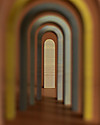 MinMin Copenhagen Mini Tunnel Arcobaleno Legno Pastello - Gioco Educativo Montessori - 6 pezzi Giochi Montessoriani