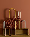 MinMin Copenhagen Mini Tunnel Arcobaleno Legno Pastello - Gioco Educativo Montessori - 6 pezzi Giochi Montessoriani