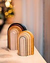 MinMin Copenhagen Mini Tunnel Arcobaleno Legno Pastello - Gioco Educativo Montessori - 6 pezzi Giochi Montessoriani