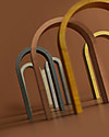 MinMin Copenhagen Mini Tunnel Arcobaleno Legno Pastello - Gioco Educativo Montessori - 6 pezzi Giochi Montessoriani