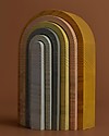 MinMin Copenhagen Mini Tunnel Arcobaleno Legno Pastello - Gioco Educativo Montessori - 6 pezzi Giochi Montessoriani