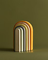 MinMin Copenhagen Mini Tunnel Arcobaleno Legno Pastello - Gioco Educativo Montessori - 6 pezzi Giochi Montessoriani