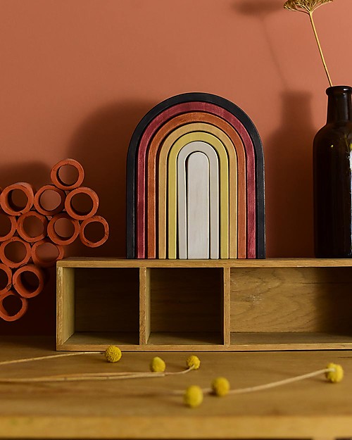 Bambini Neonati Giocattoli di legno Montessori educativo giochi ponte ad  arco arcobaleno costruzioni , colore cognitivo per bambini