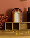 MinMin Copenhagen Mini Tunnel Arcobaleno Legno Terra - Gioco Educativo Montessori - 6 pezzi Giochi Montessoriani