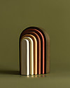 MinMin Copenhagen Mini Tunnel Arcobaleno Legno Terra - Gioco Educativo Montessori - 6 pezzi Giochi Montessoriani