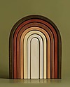 MinMin Copenhagen Mini Tunnel Arcobaleno Legno Terra - Gioco Educativo Montessori - 6 pezzi Giochi Montessoriani