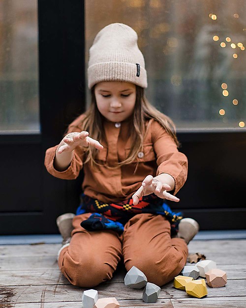 MinMin Copenhagen Sassi dell'Equilibrio - Gioco Educativo Montessori - 9 pezzi - 100% Legno Giochi Montessoriani