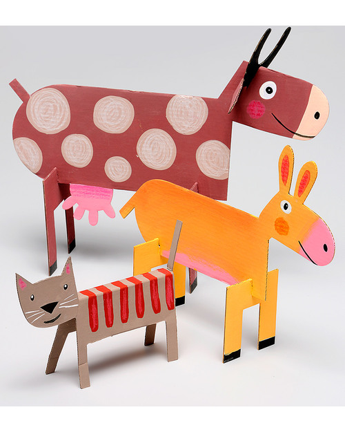 Mitik Animali della Fattoria - Cartoncino 90% Riciclato Kit Fai Da Te