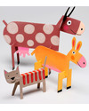 Mitik Animali della Fattoria - Cartoncino 90% Riciclato Kit Fai Da Te