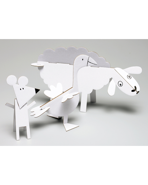 Mitik Animali della Fattoria - Cartoncino 90% Riciclato Kit Fai Da Te