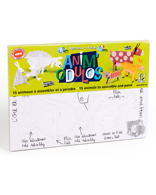 Mitik Animali della Fattoria - Cartoncino 90% Riciclato Kit Fai Da Te