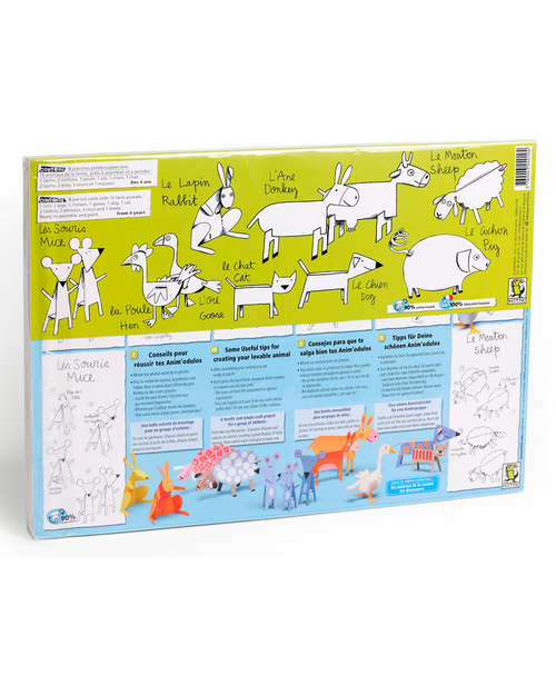 Mitik Animali della Fattoria - Cartoncino 90% Riciclato Kit Fai Da Te